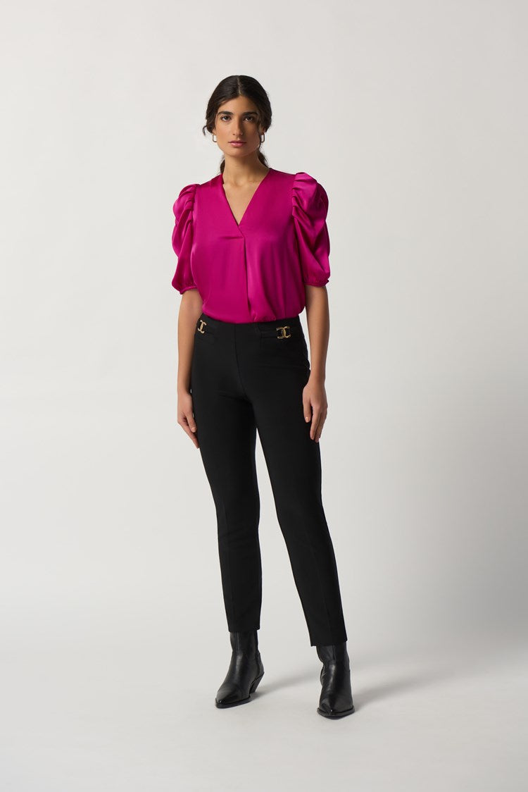 Puff Sleeve Satin Top