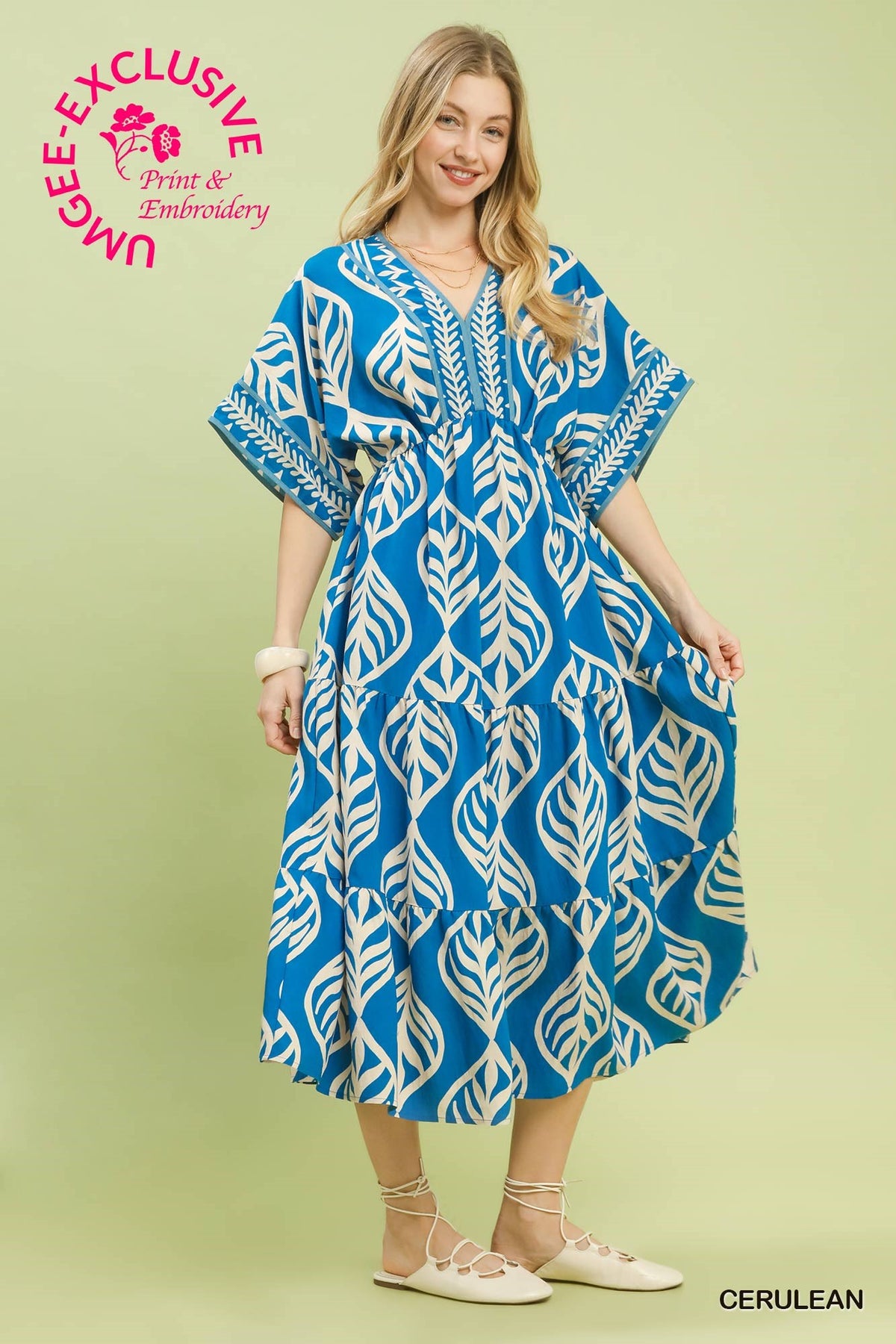 Boho Maxi Dress in Cerulean