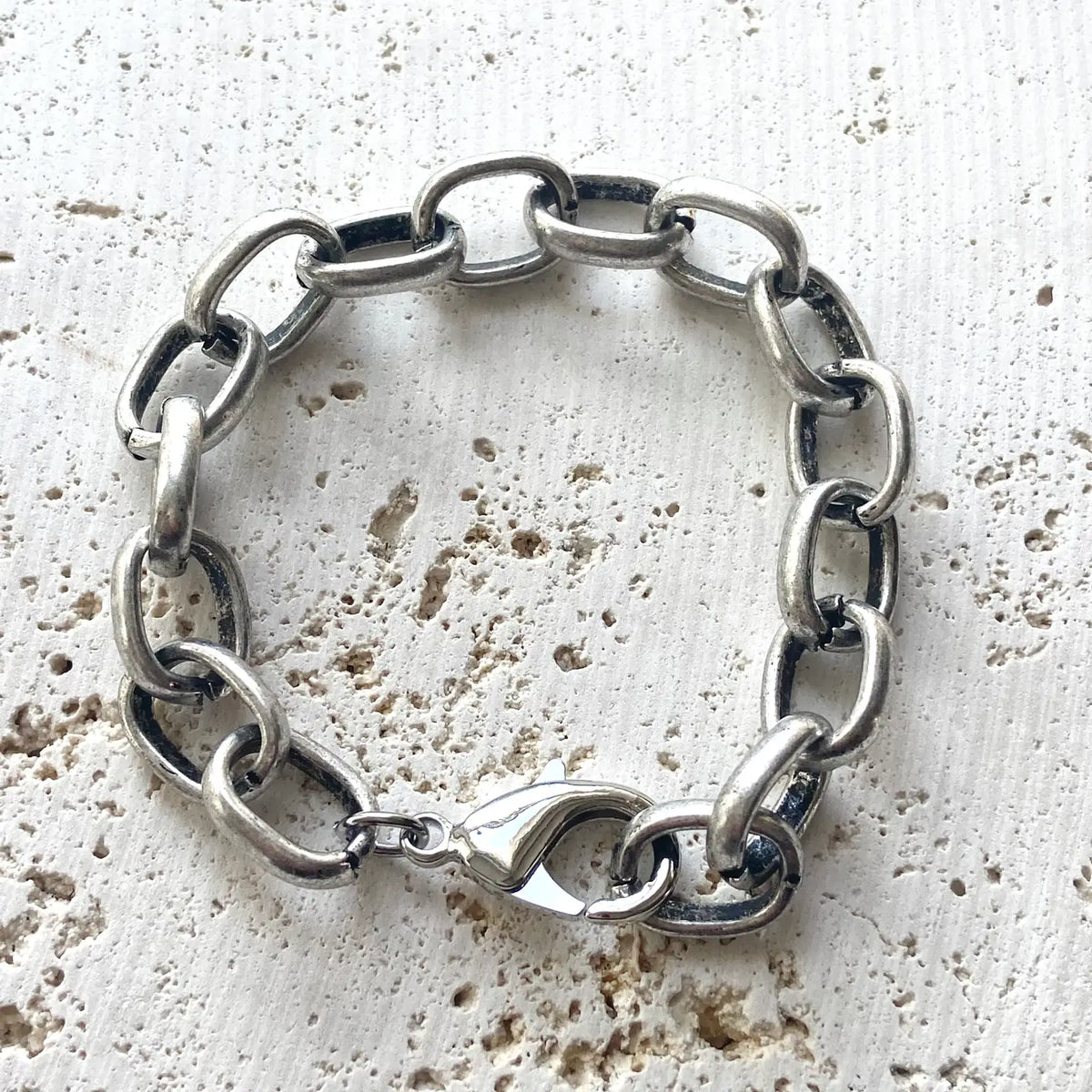 Burnished Silver Chunky Bracelet Boutique Statement Salonp