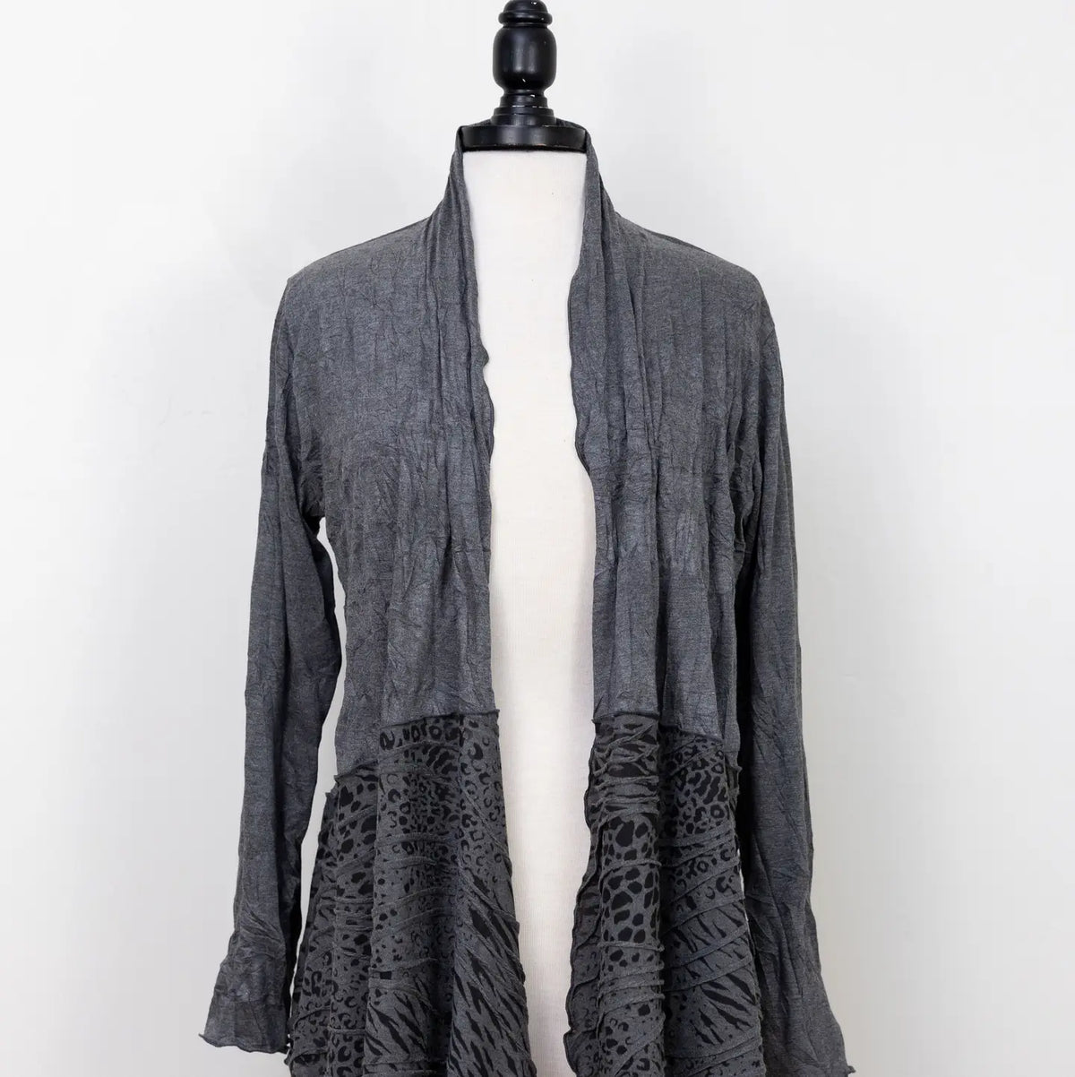 Crinkle Cardi Charcoal
