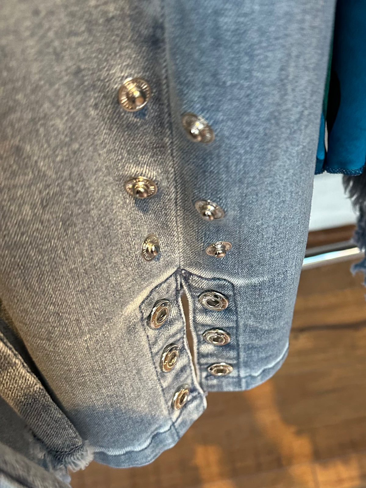 Snap Cuff Denim Jeans