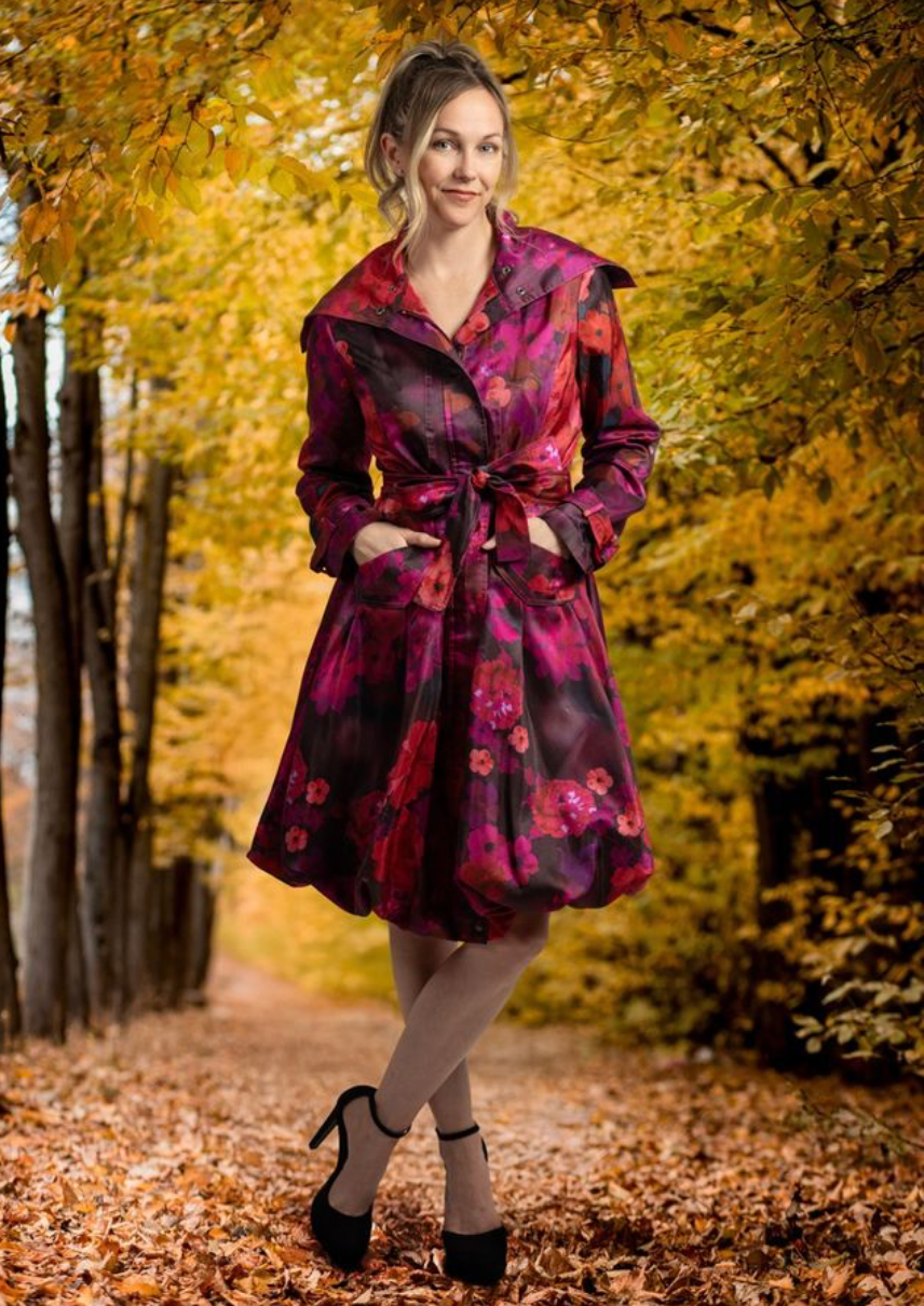 Prints Bubble Dress Trench Coat - 11665 NEW!