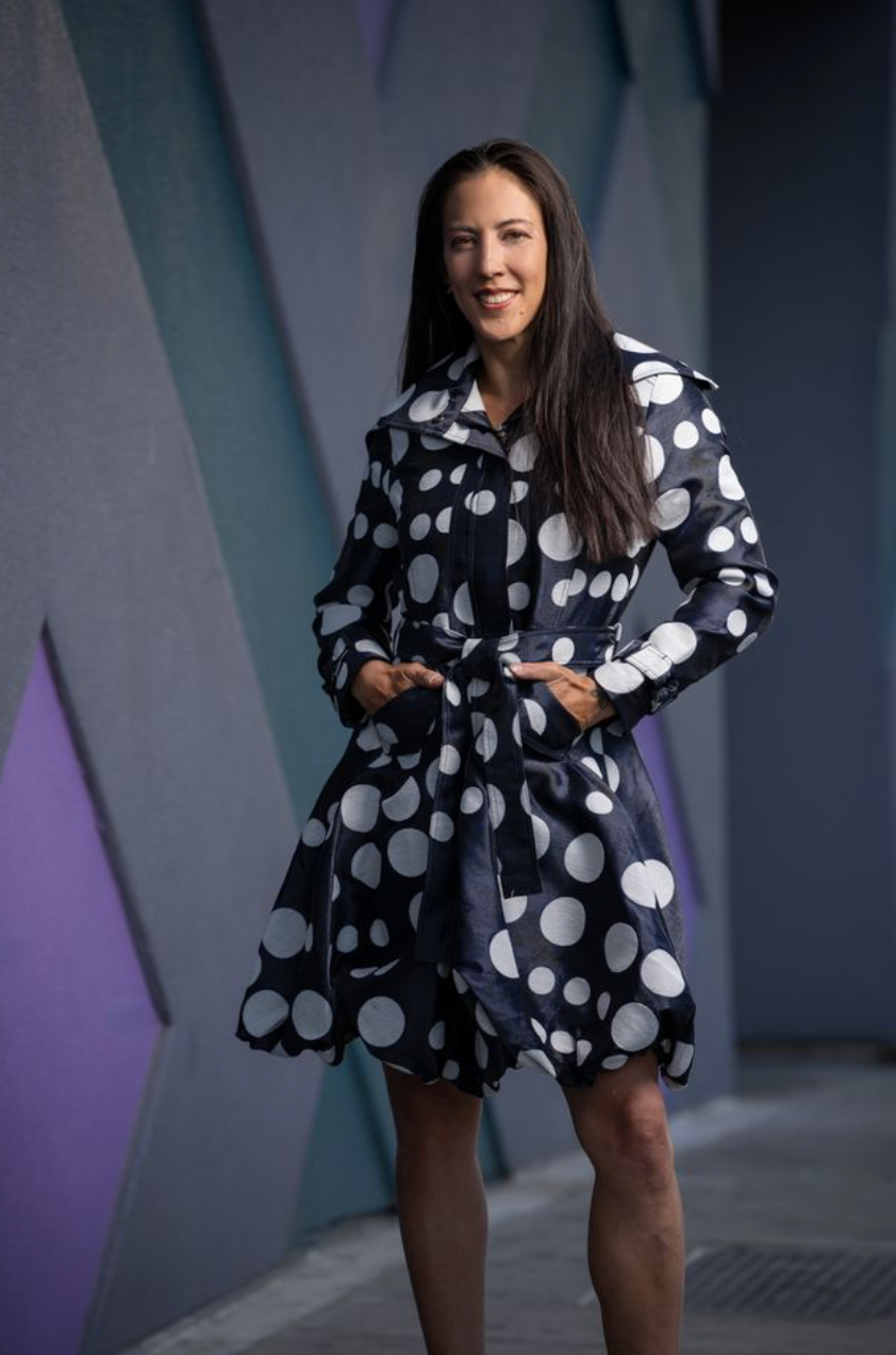 Woven Jacquard Bubble Dress Coat - 11666