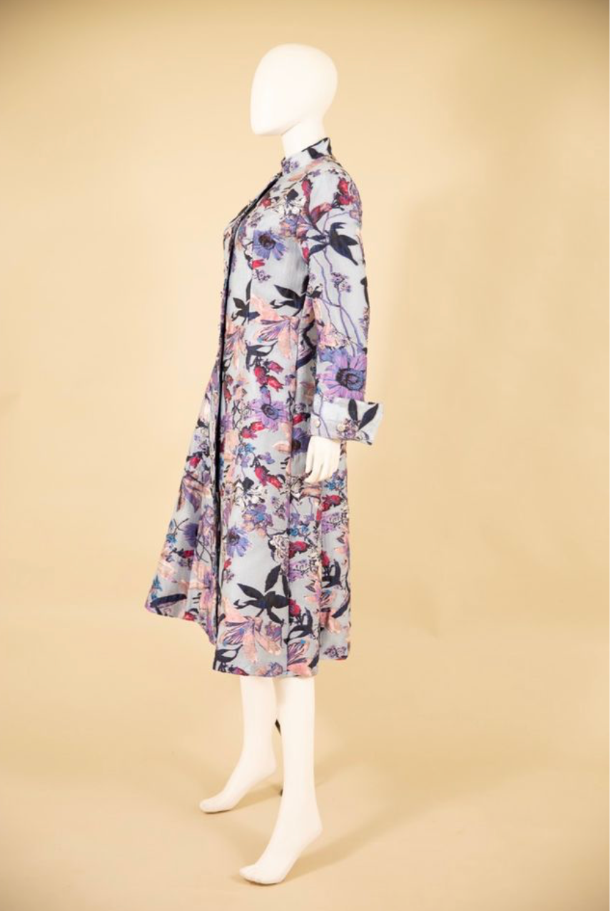Yarn Dyed Brocade A-Line Coat/Dress - F24013