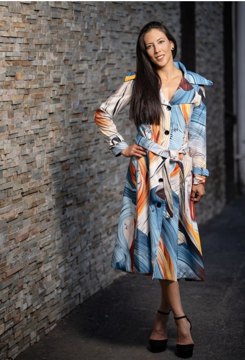 Print Trench Coat/Dress - S24036