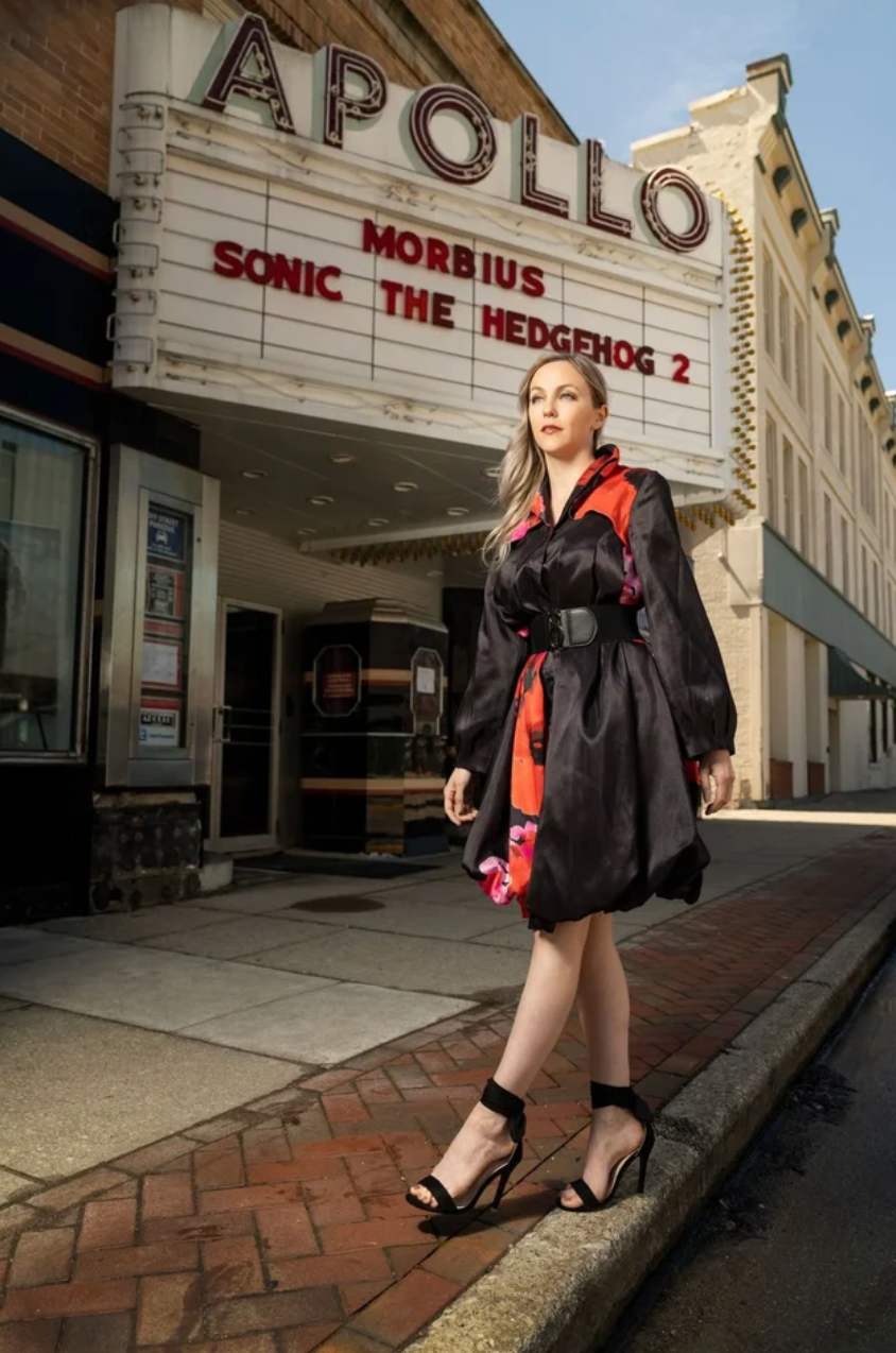 Print Dupioni Bubble Coat/Dress - F22046