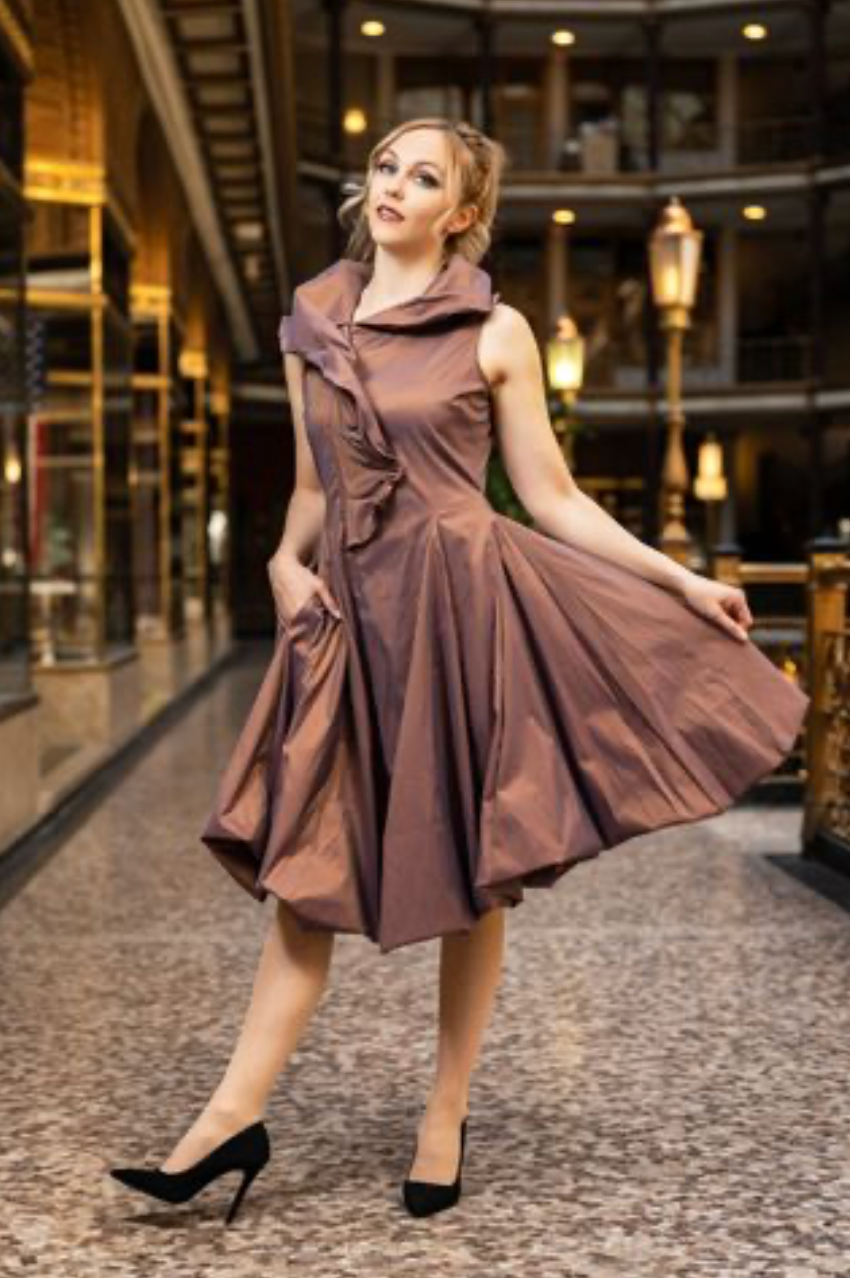 Stretch Dupioni Bubble Dress - 27844