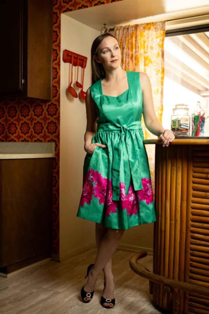 Square Neck Midi-Dress - S25040