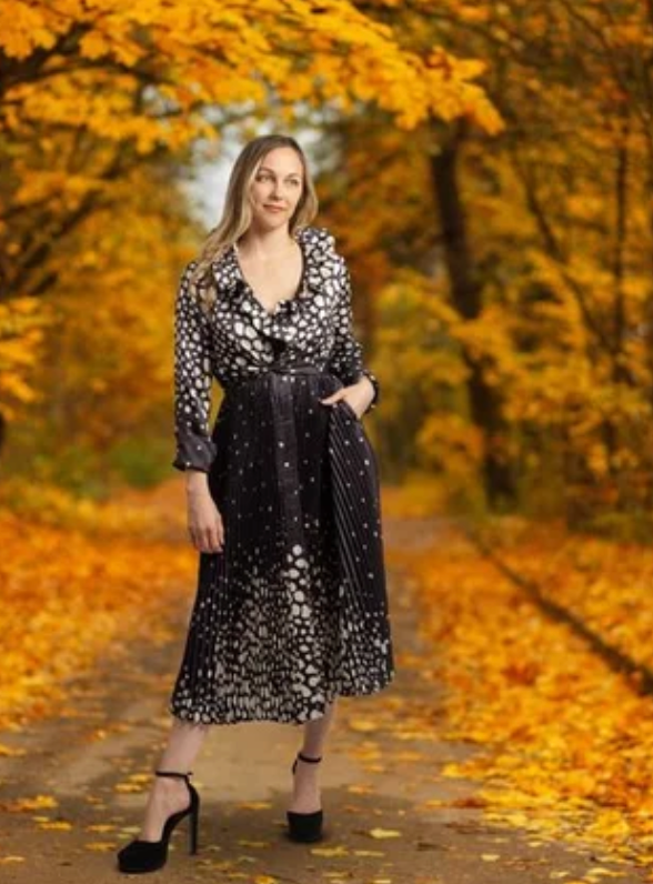 Pleated A-Line Dress - F25046