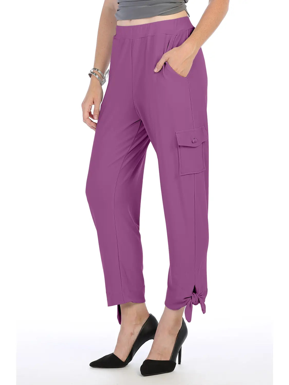 Travel Wear Cargo Pants - Grape