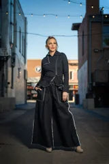 Stretch Denim Motorcycle Jacket