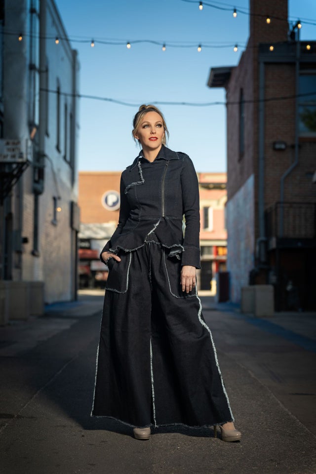 Wide Leg Denim Pants